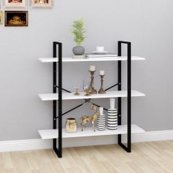 Regał na książki, biały, 100x30x105 cm, płyta wiórowa