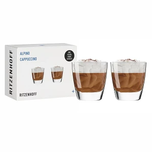 Ritzenhoff Alpino Cappuccino Zestaw 2 Kryształowych szklanek do cappuccino whisky wody Ritzenhoff Alpino Cappuccino Zestaw 2 Kryształowych szklanek do cappuccino whisky wody