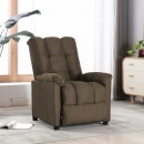 Rozkładany fotel, brązowy, tapicerowany tkaniną
