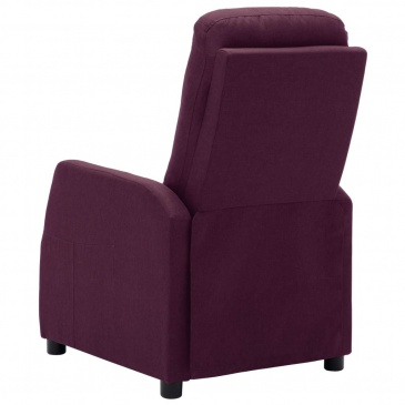 Rozkładany fotel, fioletowy, tapicerowany tkaniną