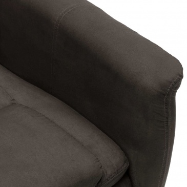 Rozkładany fotel, kolor taupe, sztuczna skóra zamszowa