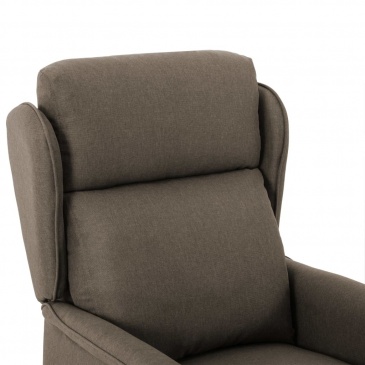 Rozkładany fotel, kolor taupe, tapicerowany tkaniną