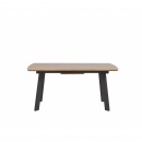 Rozkładany stół do jadalni 160/200 x 90 cm ciemne drewno z czarnym SALVADOR