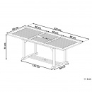 Rozkładany stół ogrodowy akacjowy 160/220 x 90 cm ciemne drewno TOSCANA