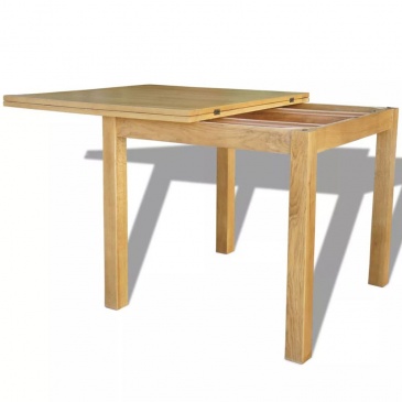 Rozkładany stół z drewna dębowego, 170x85x75 cm