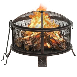 Rustykalne palenisko z pogrzebaczem, 67,5 cm, XXL, stal Rustykalne palenisko z pogrzebaczem, 67,5 cm, XXL, stal