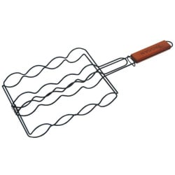 Ruszt do grillowania kiełbasy, kratka, siatka zamykana na grilla Ruszt do grillowania kiełbasy, kratka, siatka zamykana na grilla