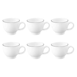 Seltmann lido black line zestaw 6 filiżanek do espresso 90 ml