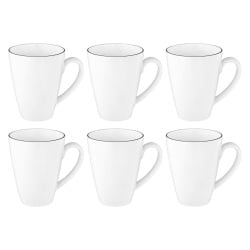 Seltmann lido black line zestaw 6 kubków z uchwytem 350 ml