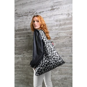 Siatka minim maxi shopper, leo nero