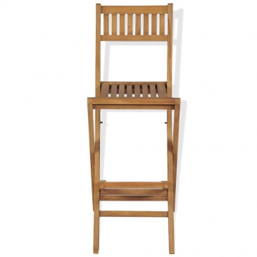 Składane krzesła barowe 2 szt. lite drewno tekowe