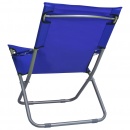 Składane krzesła plażowe, 2 szt., tkanina, niebieskie