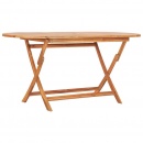 Składany stół ogrodowy, 160x80x75 cm, lite drewno tekowe