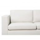 Skórzana sofa dwuosobowa beżowa - kanapa - Gabriele