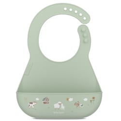 śliniak silikonowy z kieszonką mio little farm 108034565399 śliniak silikonowy z kieszonką mio little farm 108034565399