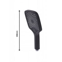 Słuchawka prysznicowa do łazienki 3 stopnie regulacji natryskowa czarna