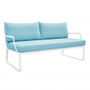 Sofa 2 osobowa 149x78x70 cm Miloo Home Tampa biało-niebieska