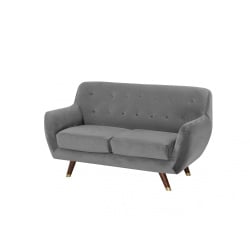 Sofa 2-osobowa welurowa szara BODO Sofa 2-osobowa welurowa szara BODO