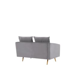 Sofa 2-osobowa welurowa szara MAURA Sofa 2-osobowa welurowa szara MAURA