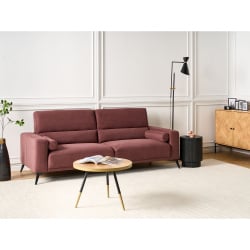 Sofa 3-osobowa burgundowa ange
