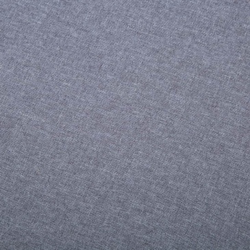 Sofa 3-osobowa tapicerowana tkaniną jasnoszara