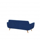 Sofa 3-osobowa welurowa niebieska BERNES