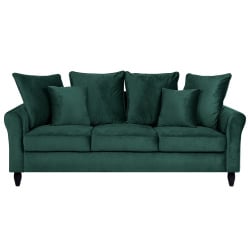 Sofa 3-osobowa welurowa szmaragdowa BORNHOLM Sofa 3-osobowa welurowa szmaragdowa BORNHOLM