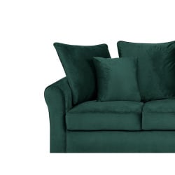 Sofa 3-osobowa welurowa szmaragdowa BORNHOLM Sofa 3-osobowa welurowa szmaragdowa BORNHOLM