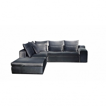 Sofa 4-osobowa z Boa 160x320x75 cm Miloo Home Velvet Collection szara