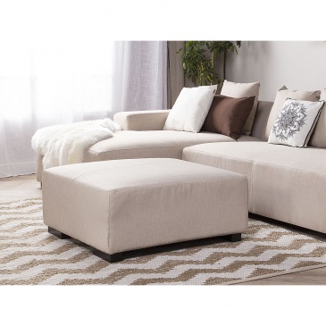 Sofa beżowa - sofa narożna R - tapicerowana - LUNGO