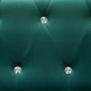Sofa Chesterfield, 3-os., obita aksamitem, 199x75x72cm, zielona