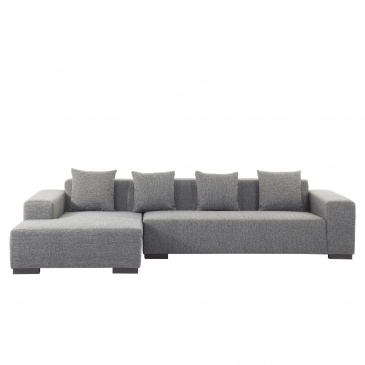 Sofa ciemnoszara - sofa narożna R - tapicerowana - Francesca