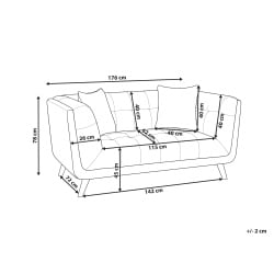 Sofa dla 2 osób HABO Beżowoszary Sofa dla 2 osób HABO Beżowoszary