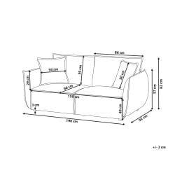 Sofa dla 3 osób KUNES  Jasnozielony