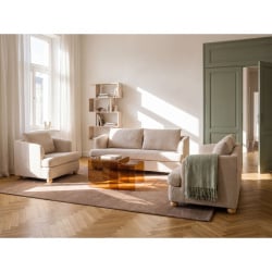 Sofa dla 3 osób RATTVIK Boucle Beżowy