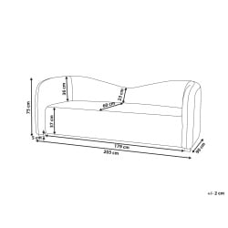 Sofa dla 3 osób VELTADA Welur Ciemnobrązowy Sofa dla 3 osób VELTADA Welur Ciemnobrązowy