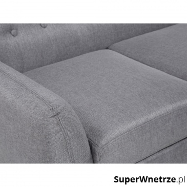 Sofa jasnoszara - kanapa - tapicerowana - narożnik - Taciturno