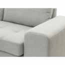 Sofa jasnoszara - sofa narożna - tapicerowana - KIRUNA