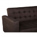 Sofa lewostronna ciemnobrązowa tapicerowana rozkładana ABERDEEN BLmeble