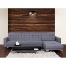 Sofa lewostronna jasnoszara tapicerowana rozkładana ABERDEEN BLmeble