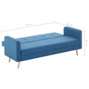 Sofa materiałowa niebieska