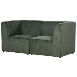 Sofa modułowa 2-osobowa sztruksowa ciemnozielona lemvig