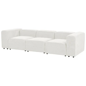 Sofa modułowa 3-osobowa sztruksowa biała falsterbo