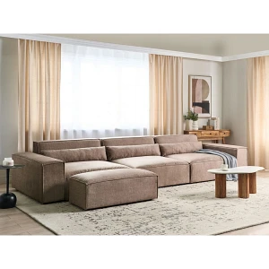 Sofa modułowa hellnar  jasnobrązowy z otomaną dla 3 osób