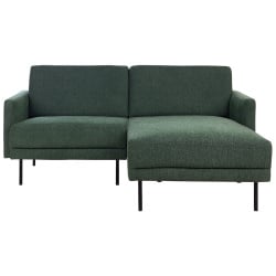 Sofa narożna lewostronna breda  ciemnozielony 2-osobowa lewostronny
