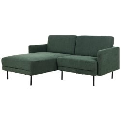 Sofa narożna prawostronna breda  ciemnozielony 2-osobowa prawostronny