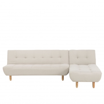 Sofa narożna tapicerowana beżowa Ventuno