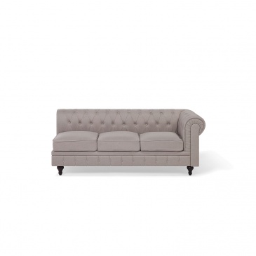Sofa narożna tapicerowana beżowa prawostronna Vento