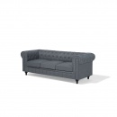 Sofa narożna tapicerowana jasnoszara lewostronna Vento BLmeble