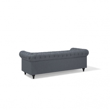 Sofa narożna tapicerowana jasnoszara lewostronna Vento BLmeble